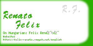 renato felix business card